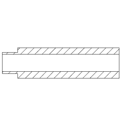 Distanzhülse Kunststoff steckbar Ø3,1x0,3 Innendurchmesser Ø2,2