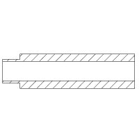 Distanzhülse Kunststoff steckbar Ø4,2x1,4...