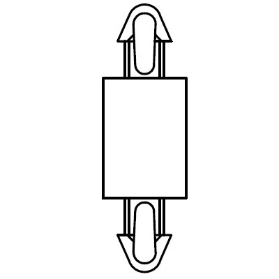 Miniatur Abstandshalter für Leiterplatte Bohrung 2,5 mm