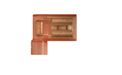Winkelflachsteckhülse PA, vollisolierte; 0,5 - 1,0  mm² - 4,8 x 0,8 mm rot