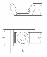Schraubsockel für Kabelbinder 22 mm - 16,2 mm
