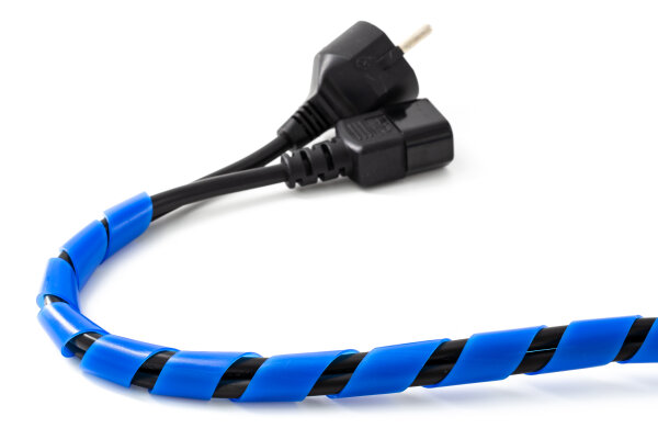 Farbiges Spiralband blau, Bündel Ø 1,5 - 7 mm